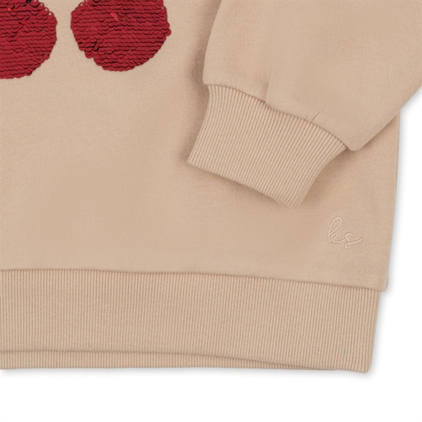 Konges Sløjd Smoke Gray Lou Sequin Frill Sweatshirt