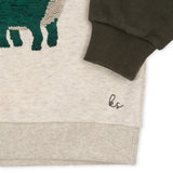 Konges Sløjd Off White Melange Lou Sequin Sweatshirt