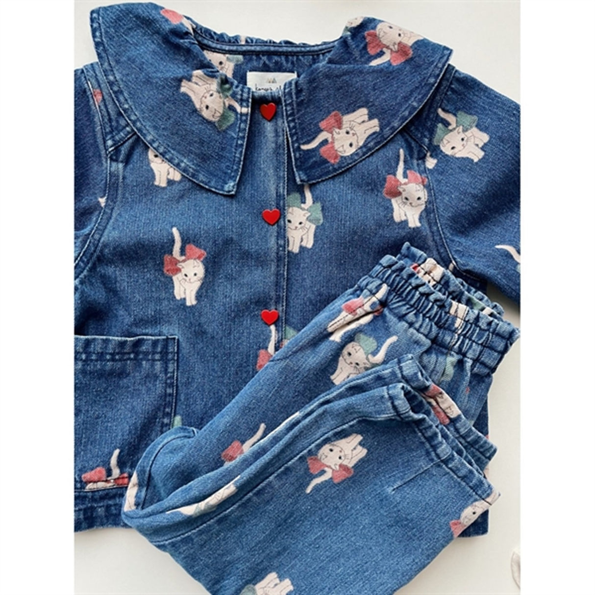 Konges Sløjd Kitty Bow Magot Denim Shirt
