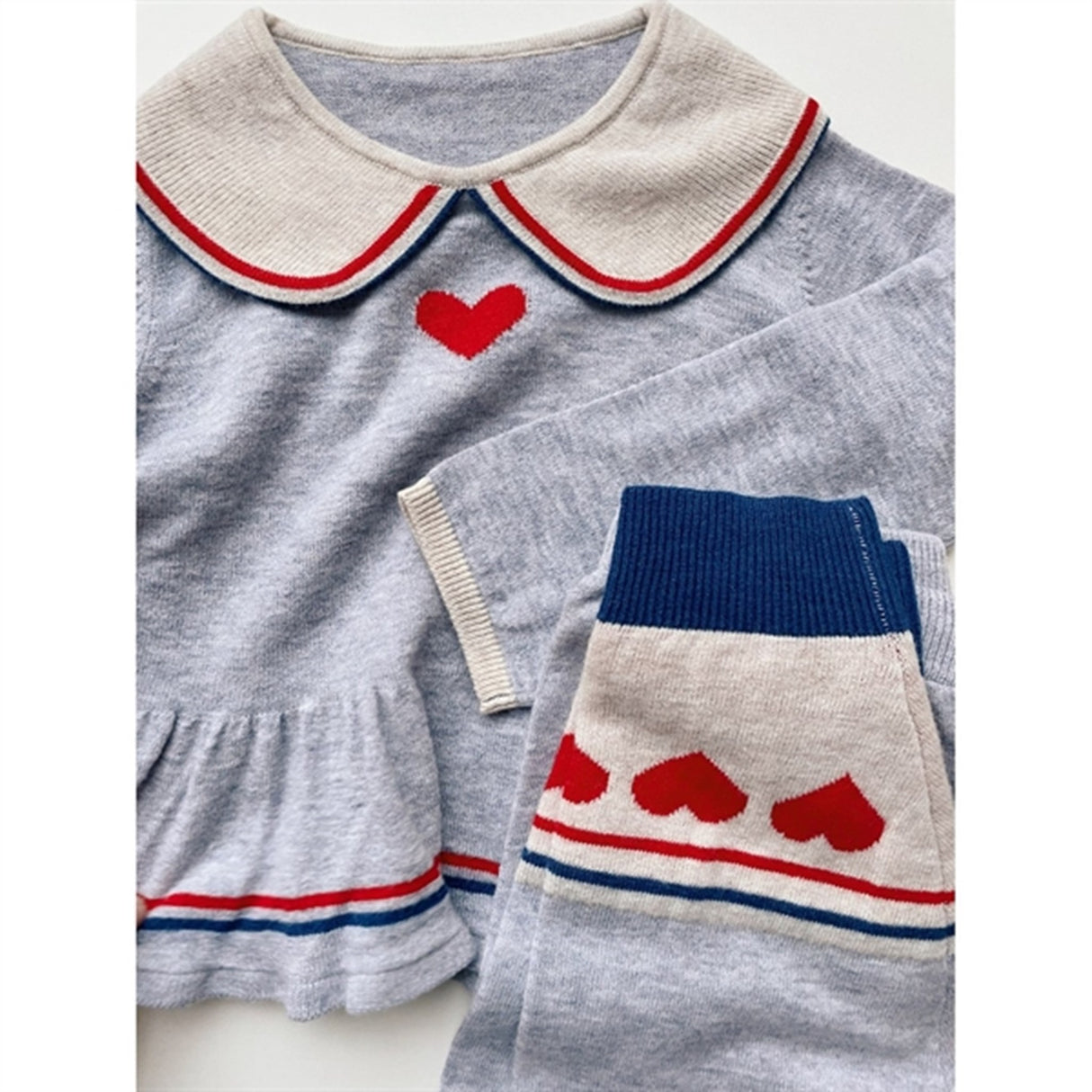 Konges Sløjd Heart Stripe Maxime Knit Collar Blouse