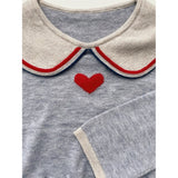 Konges Sløjd Heart Stripe Maxime Knit Collar Blouse