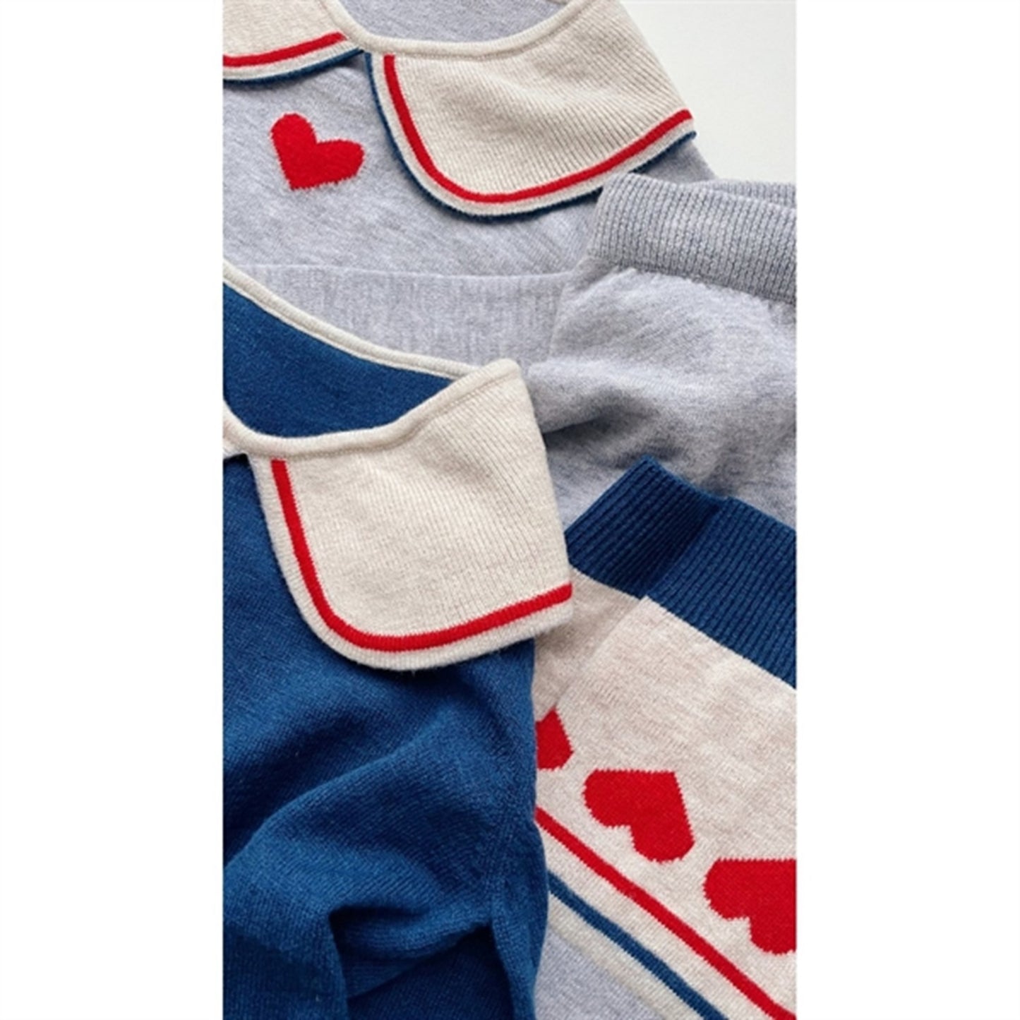 Konges Sløjd Navy Peony Maxime Knit Collar Blouse