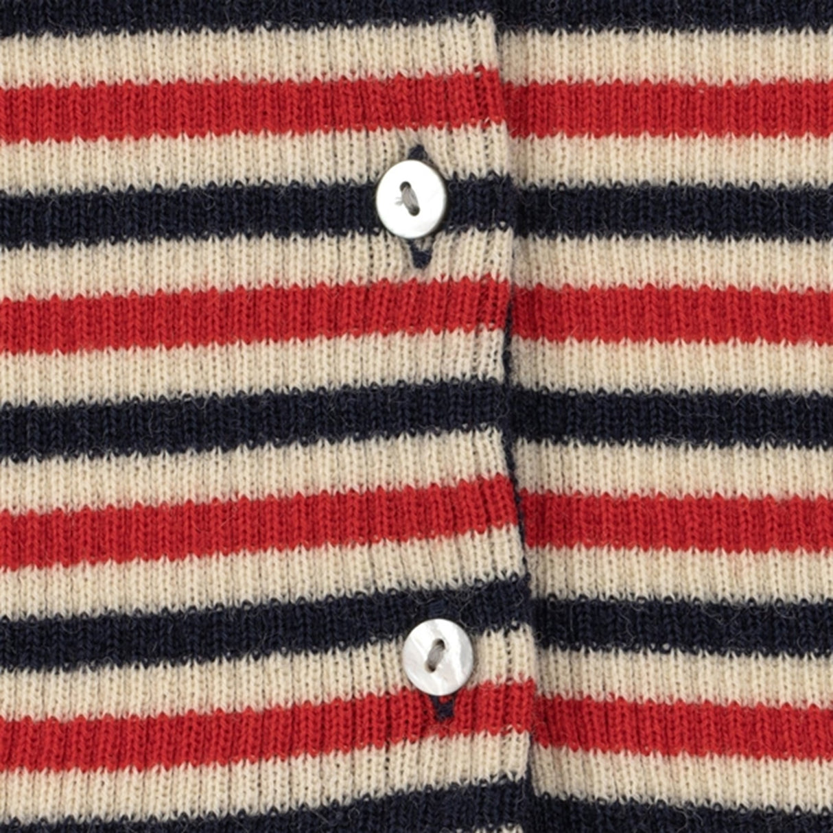 Konges Sløjd Navy Stripe Meo Scallop Knit Cardigan
