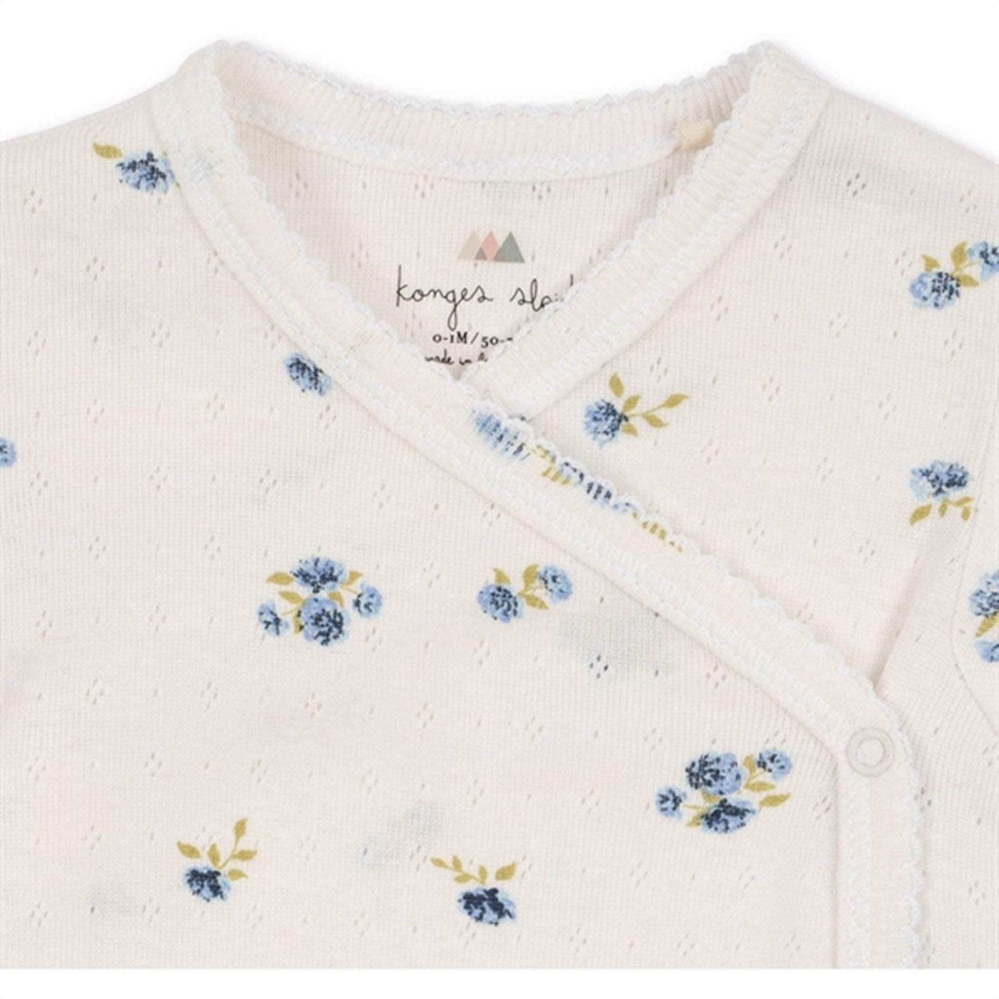 Konges Sløjd Bonderose Blue Minnie Newborn Onesie