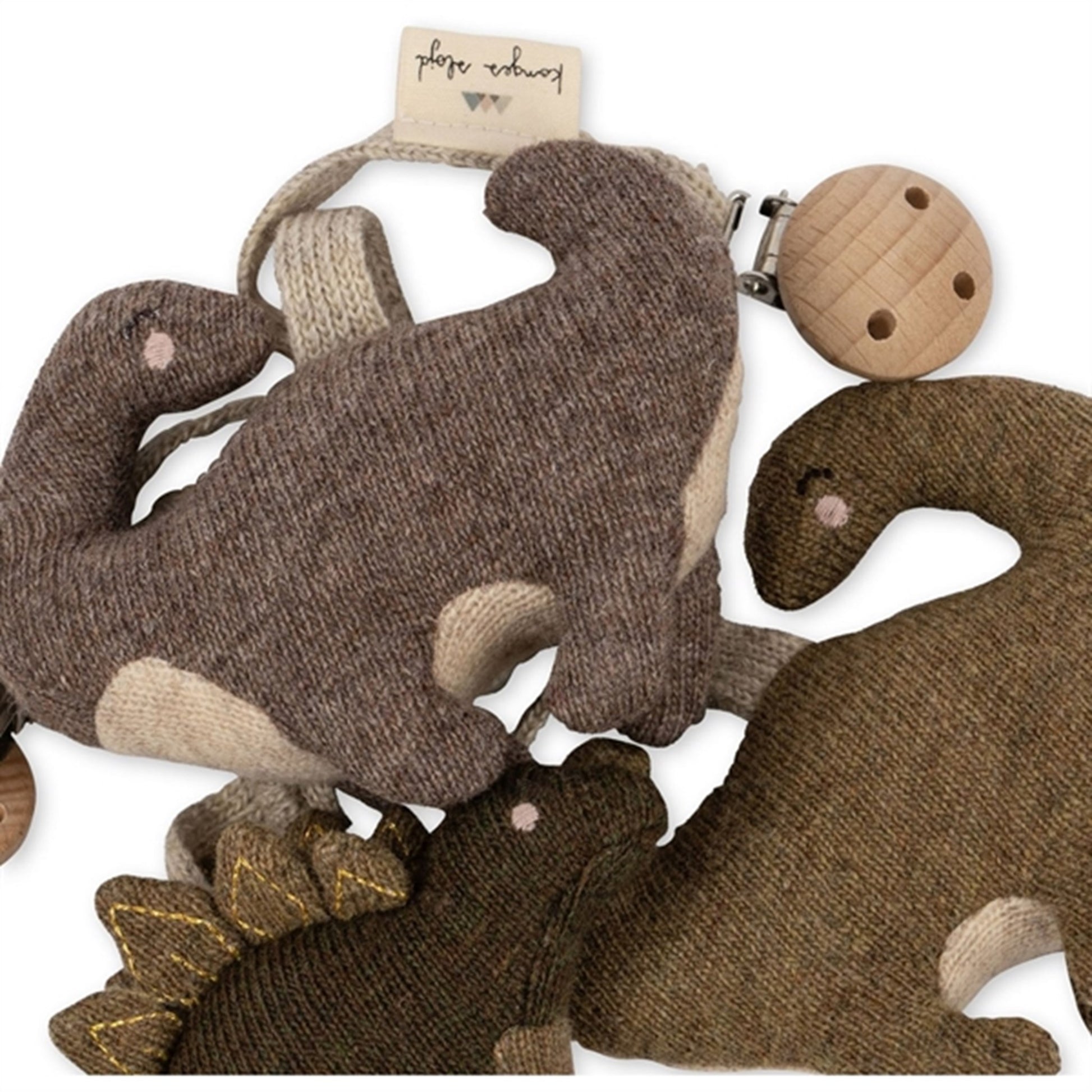 Konges Sløjd Laurel Oak Pram Chain Dinosaur