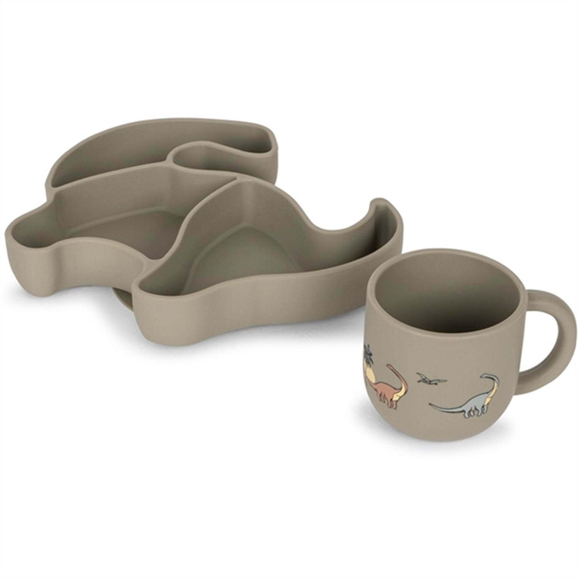 Konges Sløjd Stone Silicone Dino Bowl and Cup