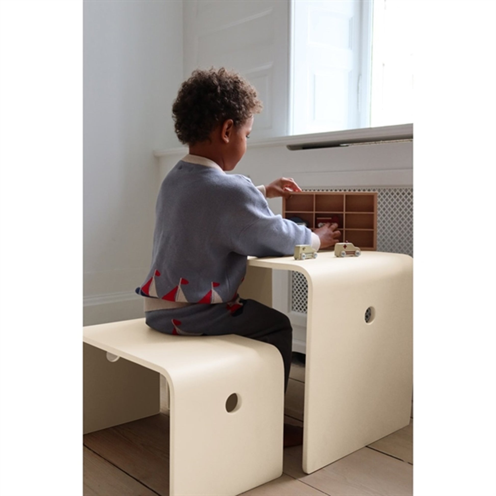 Konges Sløjd Beige Grey Table and Bench