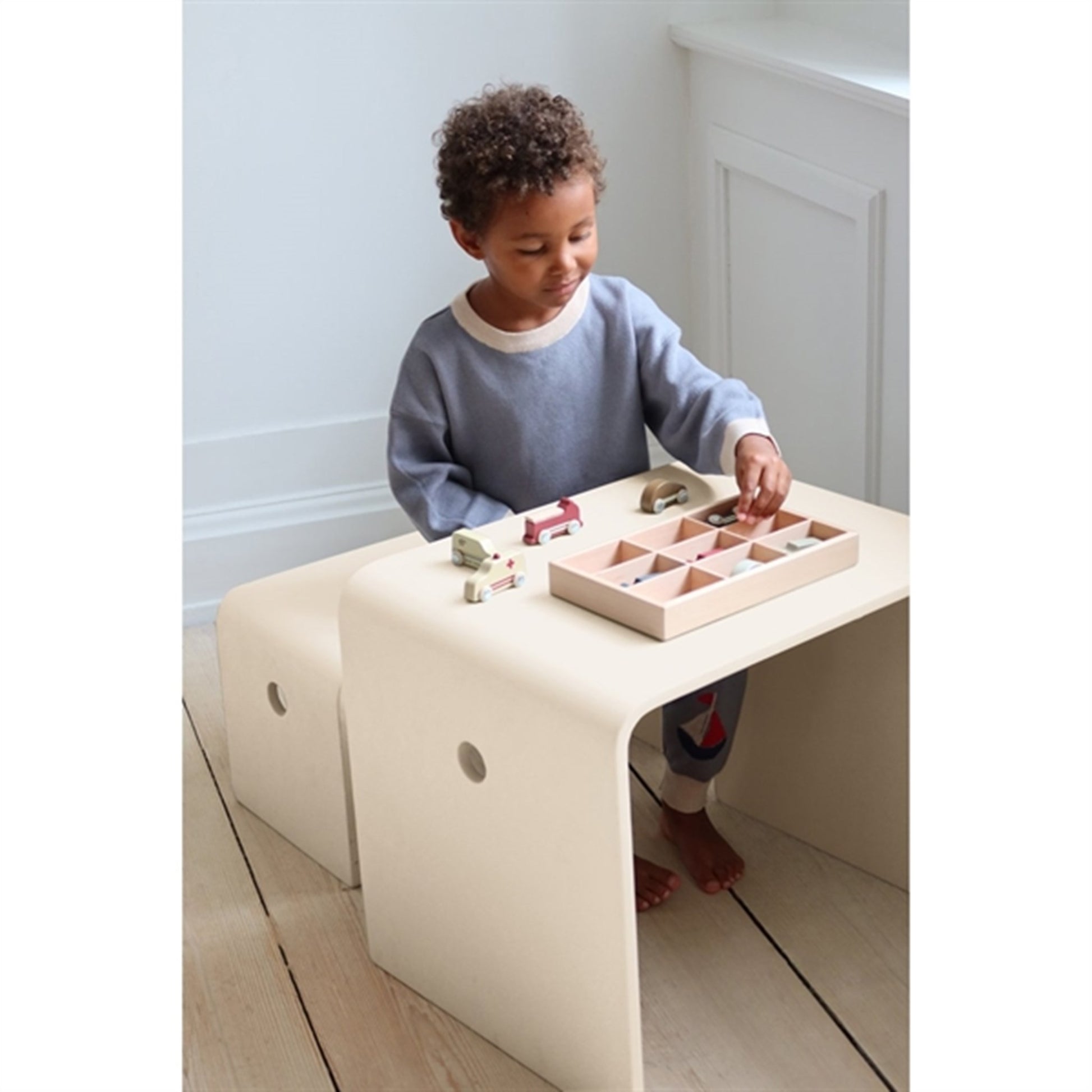 Konges Sløjd Beige Grey Table and Bench