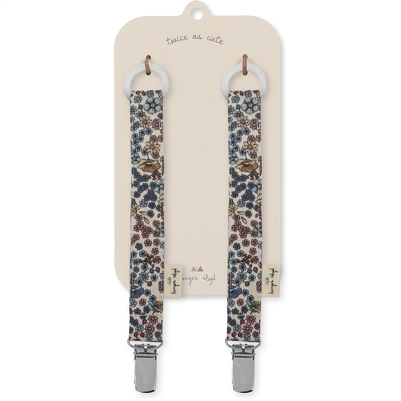 Konges Sløjd Pacifier Strap 2-Pak Vivi Fleur