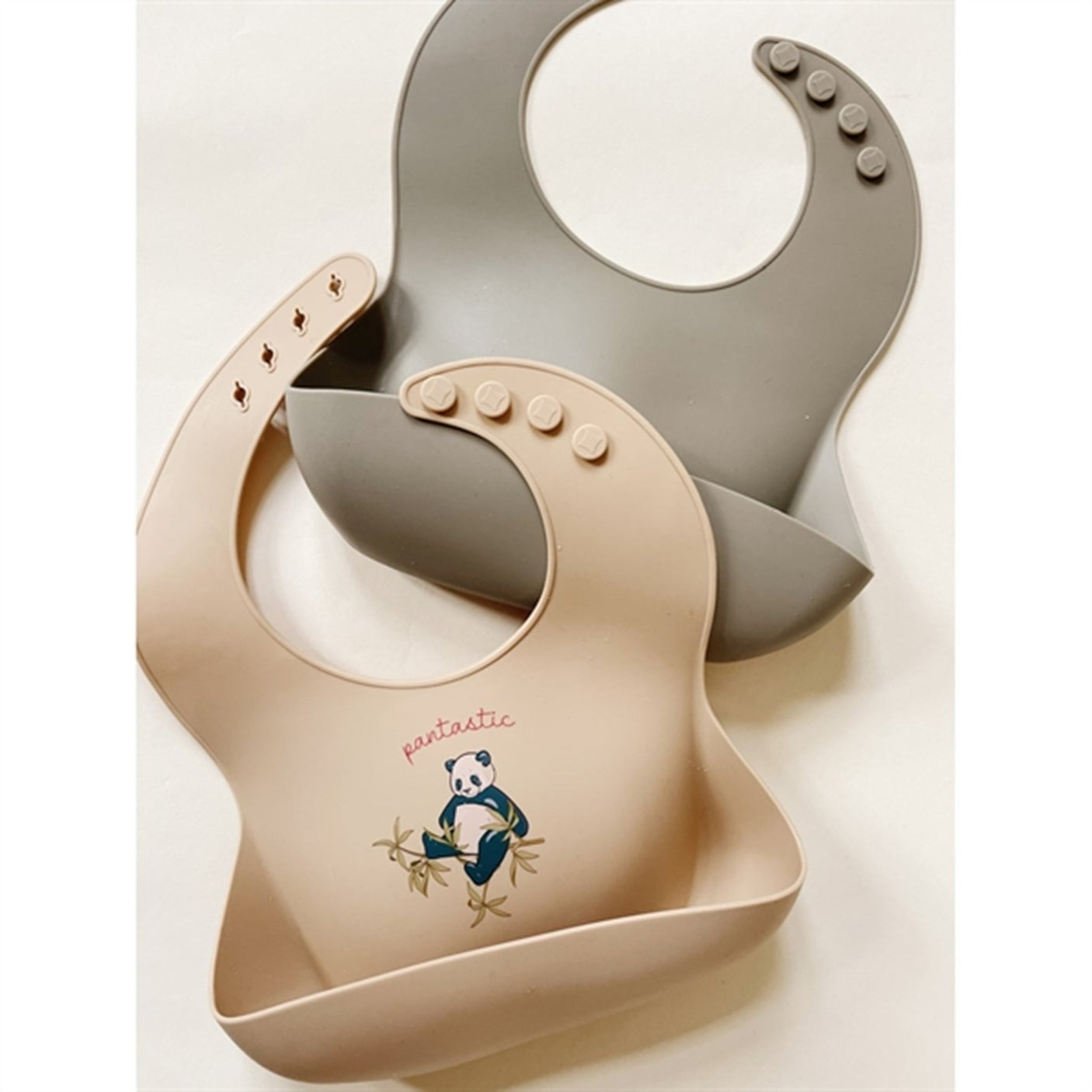 Konges Sløjd Silicone Bib 2-Pak Panda