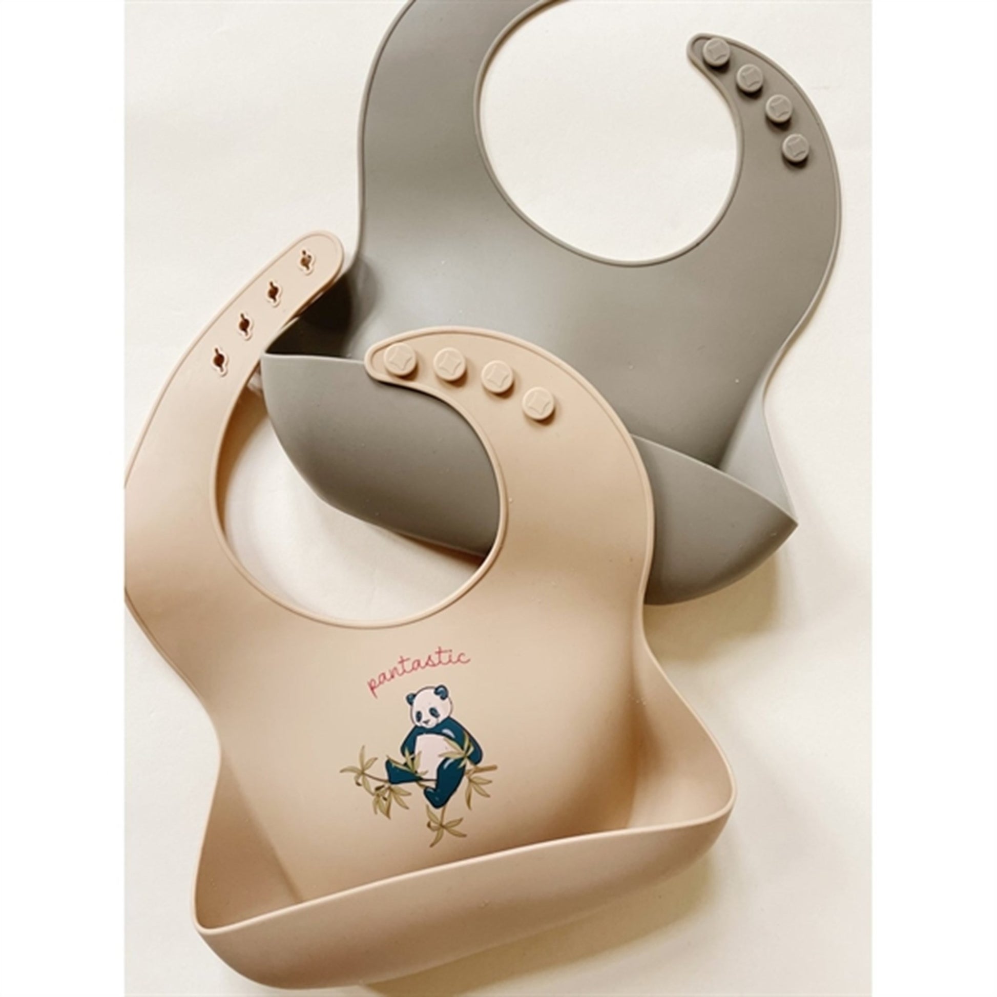 Konges Sløjd Silicone Bib 2-Pak Panda
