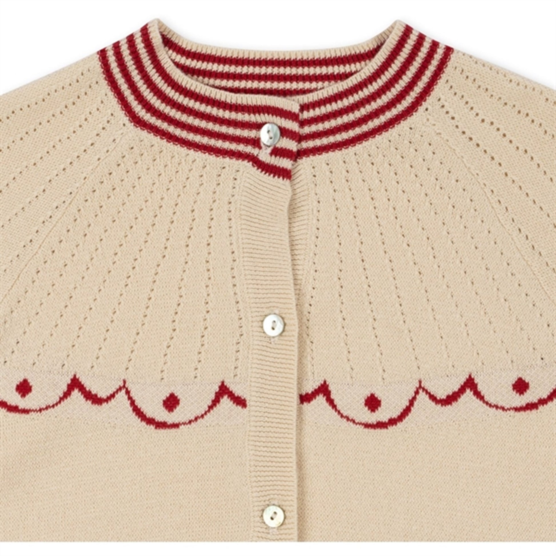 Konges Sløjd Off White Whamie Knit Cardigan