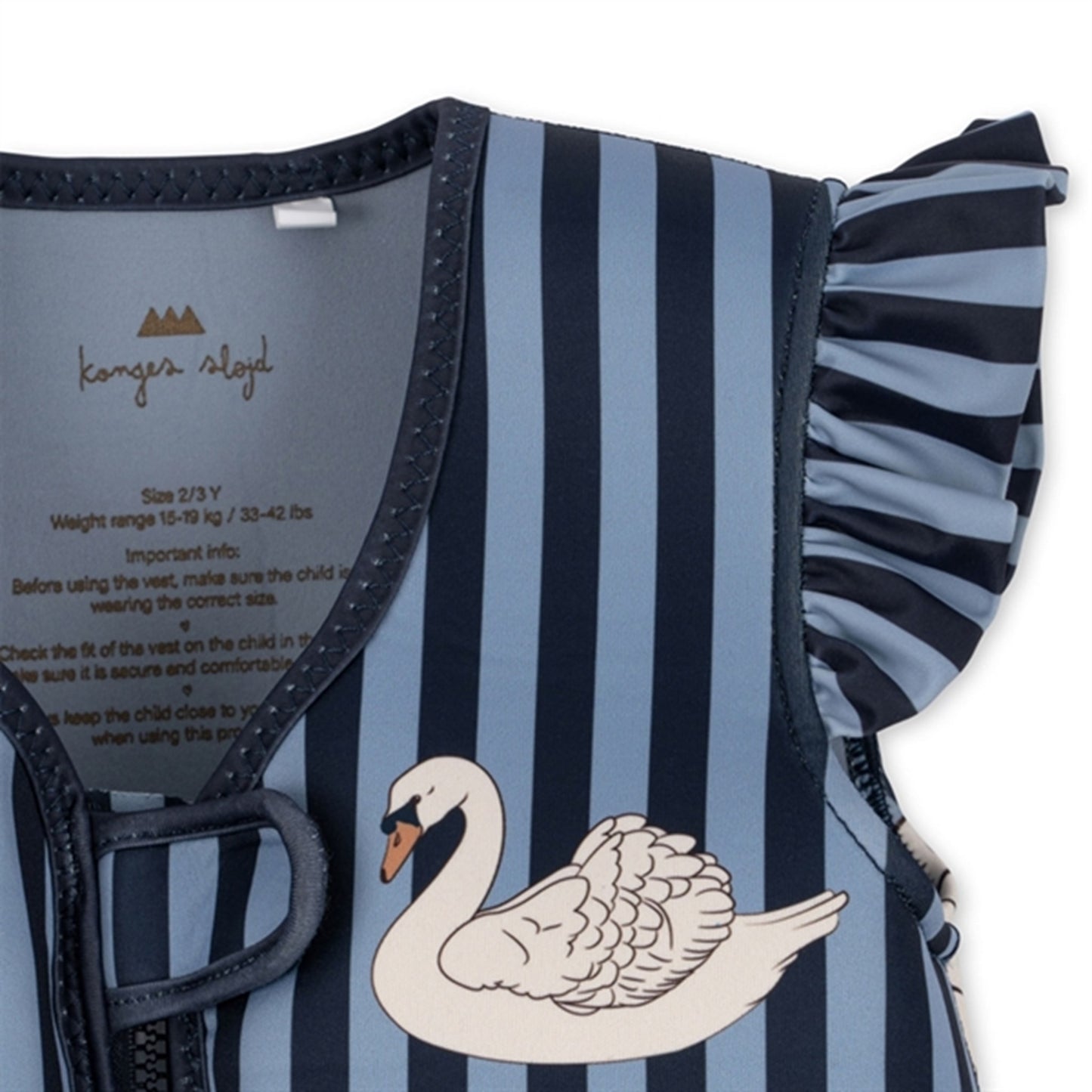 Konges Sløjd Neoprene Frill Float Vest Swan Stripe