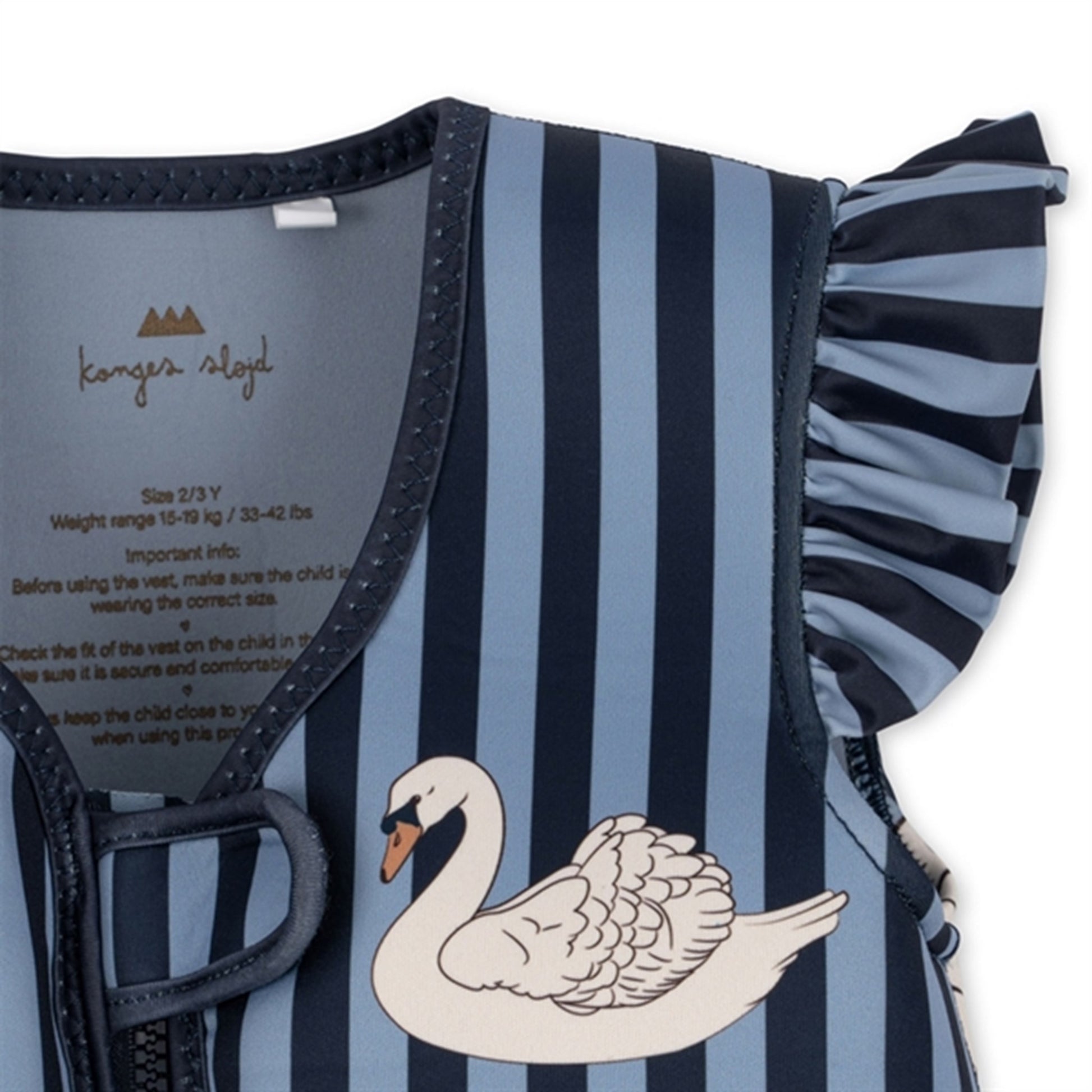 Konges Sløjd Neoprene Frill Float Vest Swan Stripe