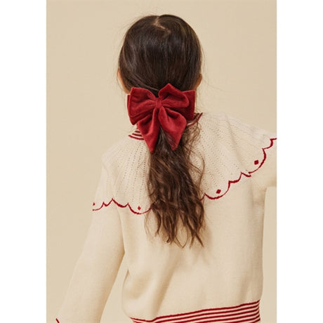 Konges Sløjd Velvet Bowtie Hair Clip Jolly Red