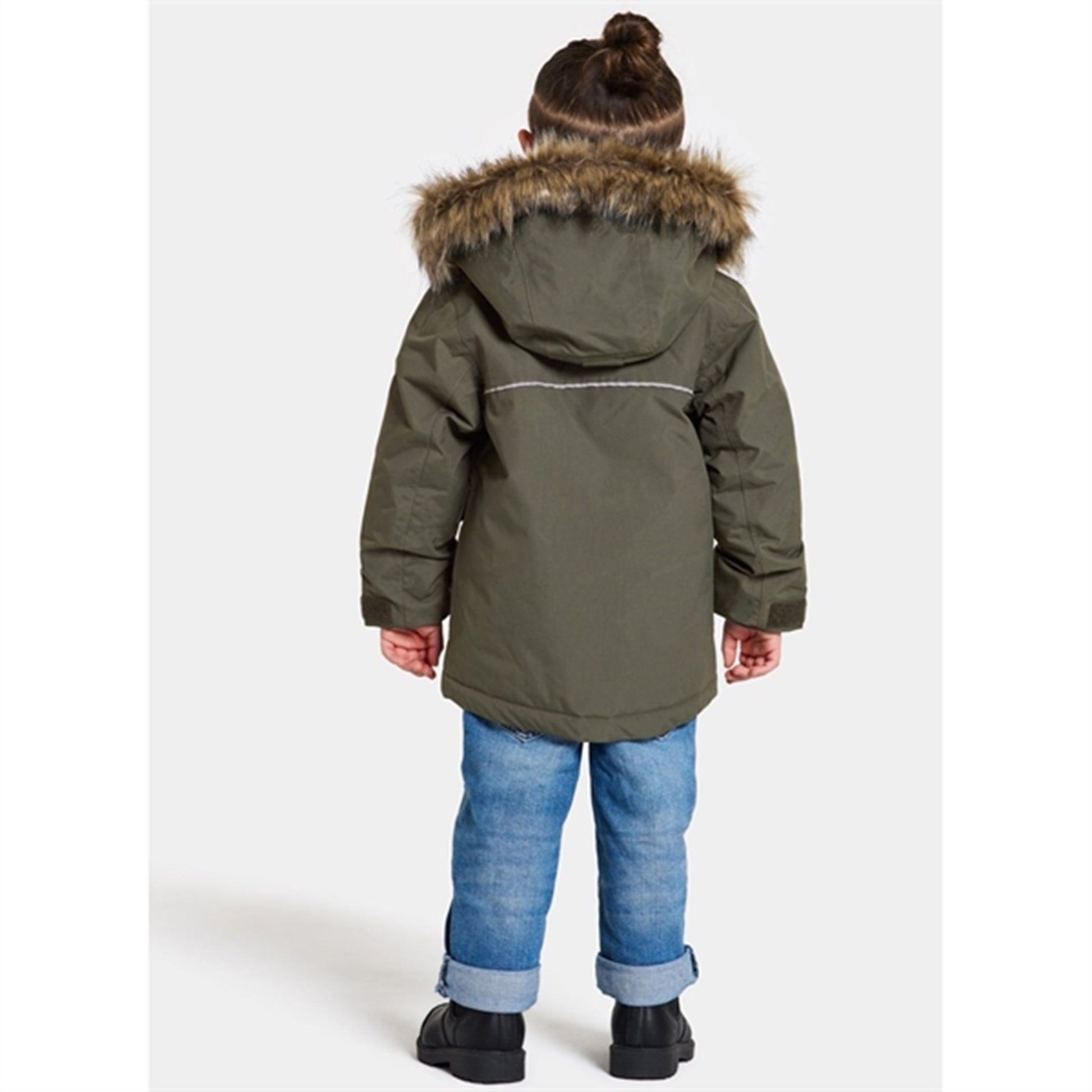 Didriksons Deep Green Kure Kids Parka Jacket