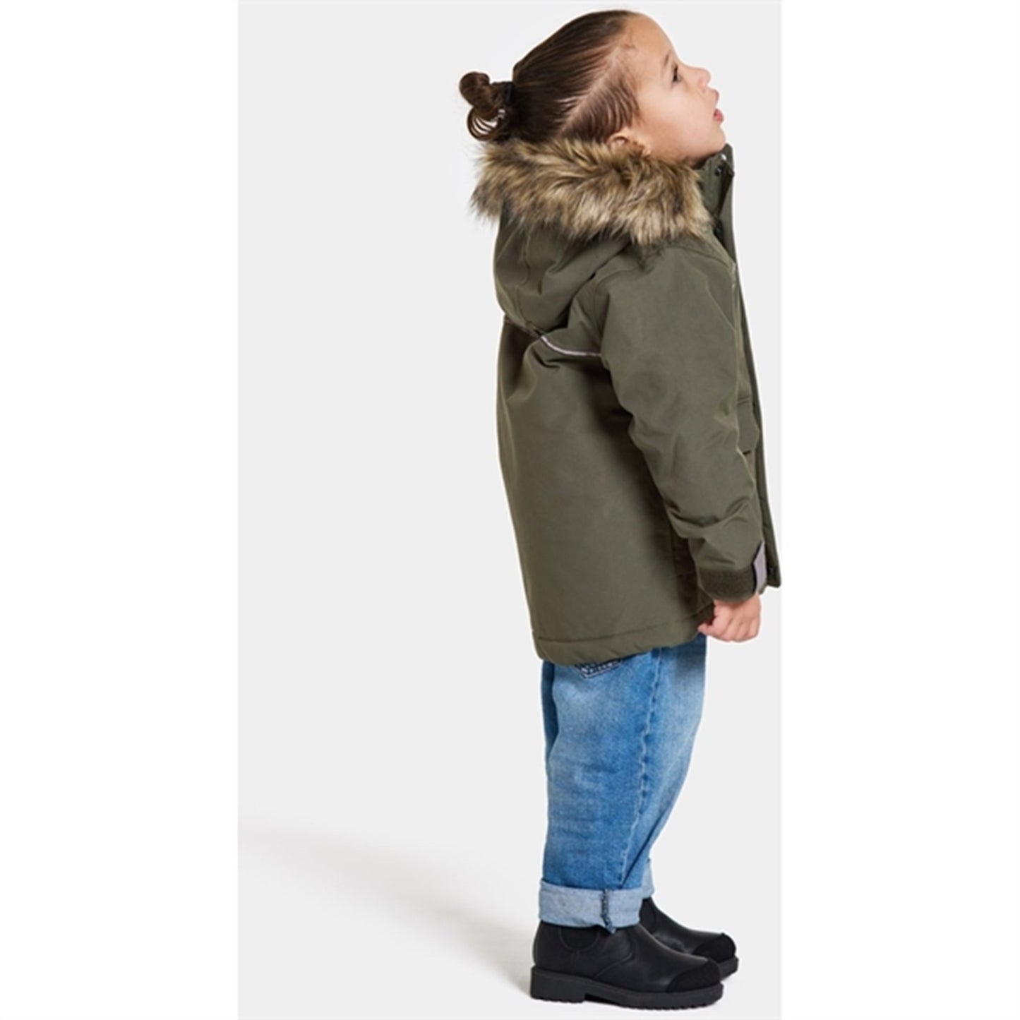 Didriksons Deep Green Kure Kids Parka Jacket