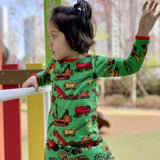 Småfolk Apple Green Maschines Blouse