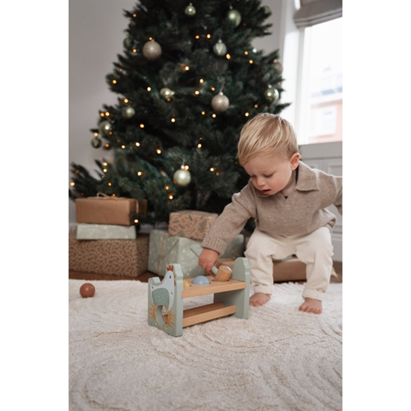 Little Dutch Little Farm Hammerbræt m. kugler FSC
