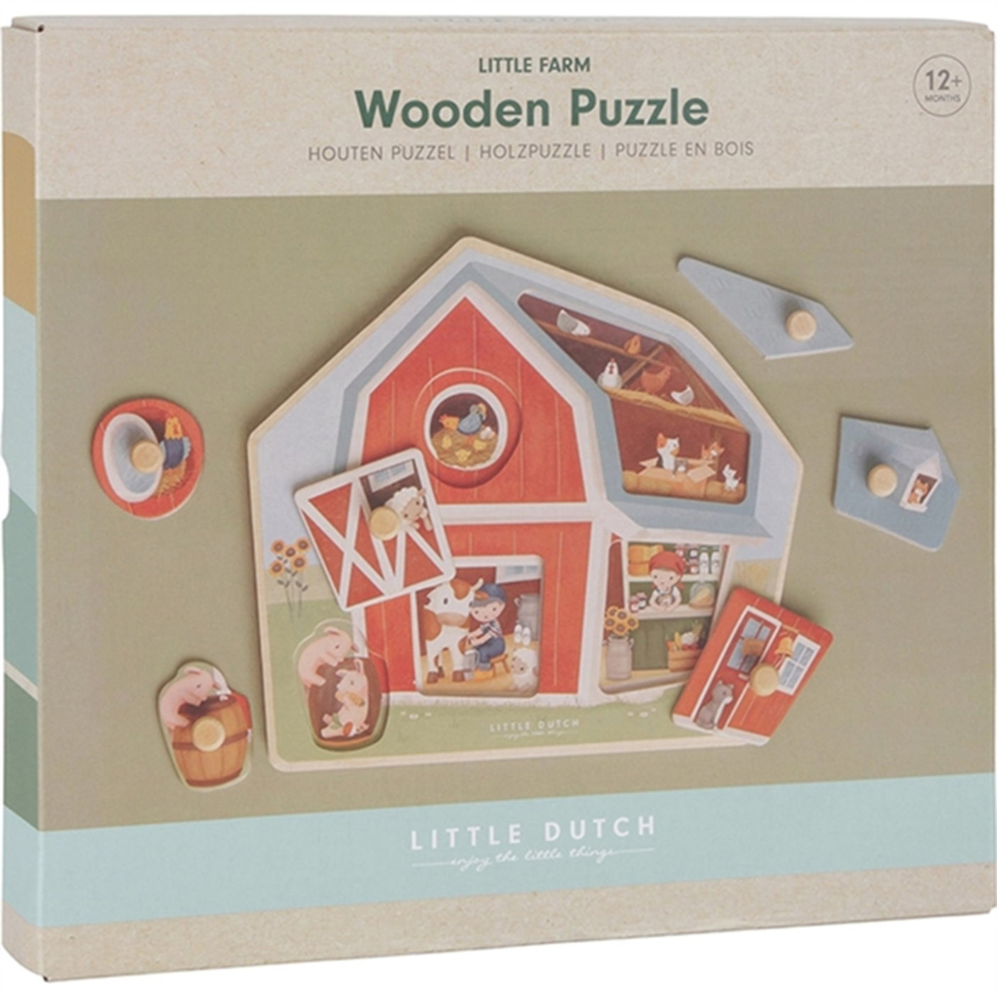 Little Dutch Træpuslespil FSC - Little Farm