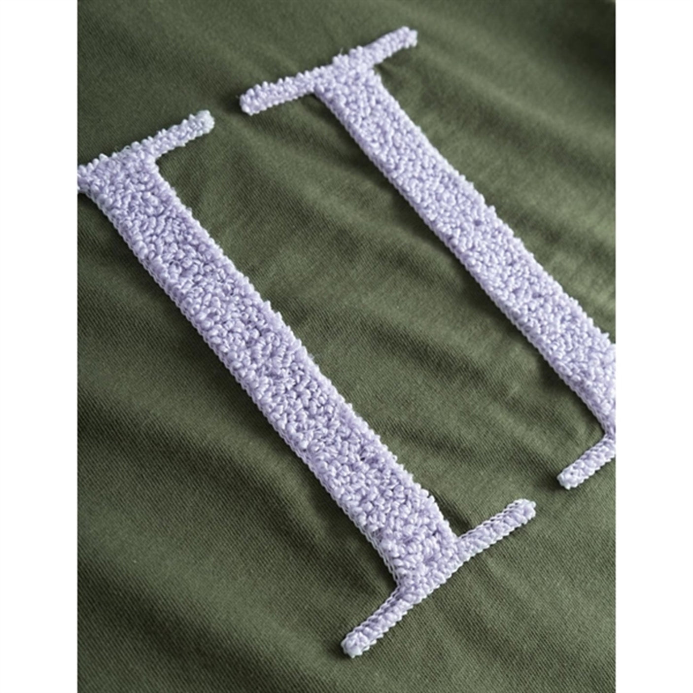 Les Deux Kids Olive Night/Light Orchid Encore Bouclé T-Shirt