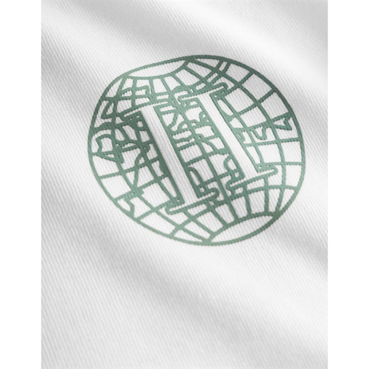Les Deux Kids White/Dark Ivy Green Globe T-Shirt