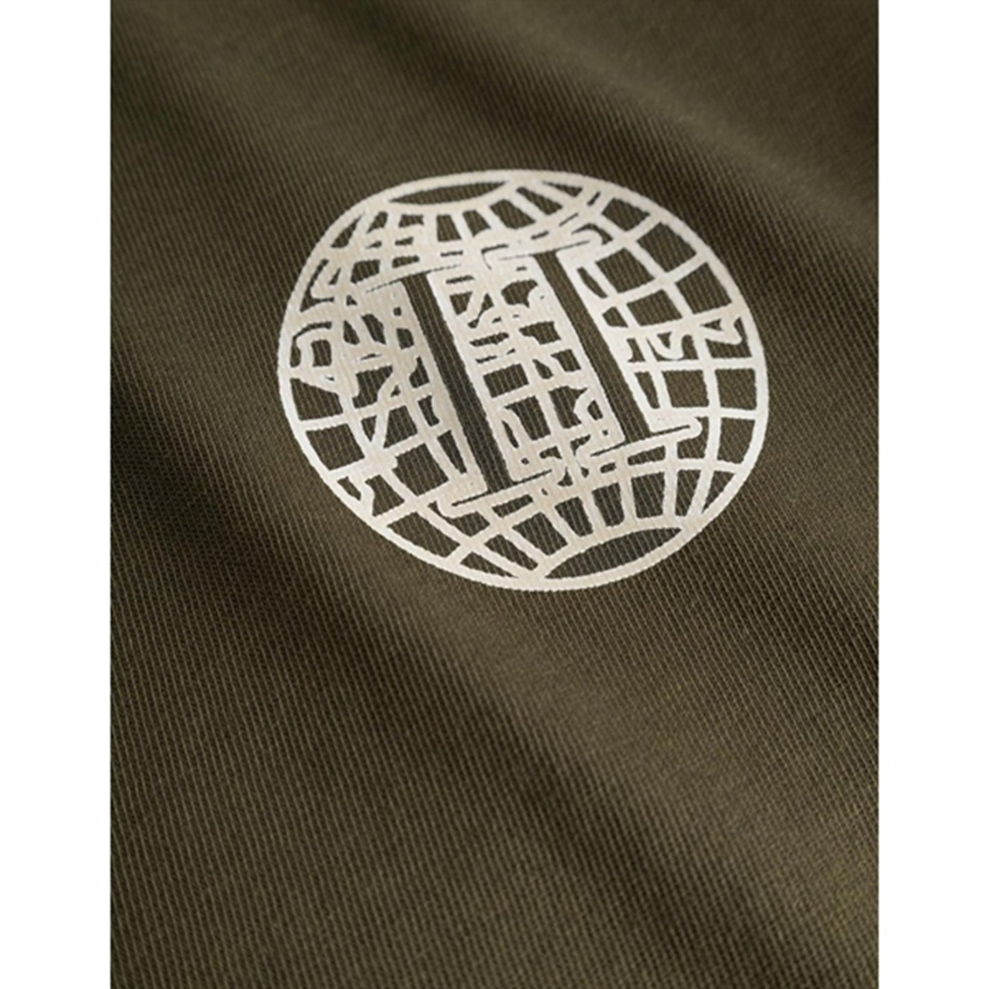 Les Deux Kids Olive Night/Ivory Globe T-Shirt