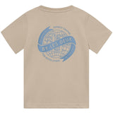 Les Deux Kids Light Desert Sand/Washed Denim Blue Globe T-Shirt