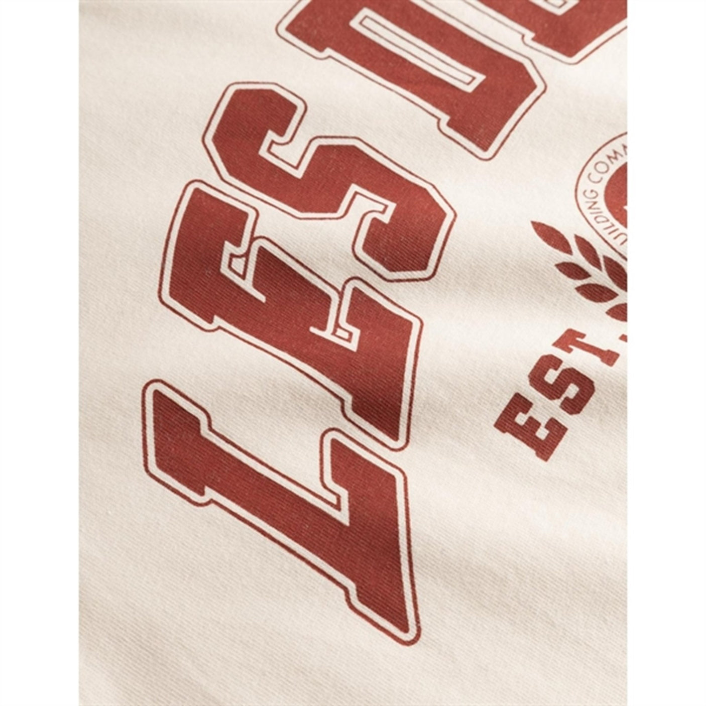 Les Deux Kids Light Ivory/Burnt Red University T-Shirt
