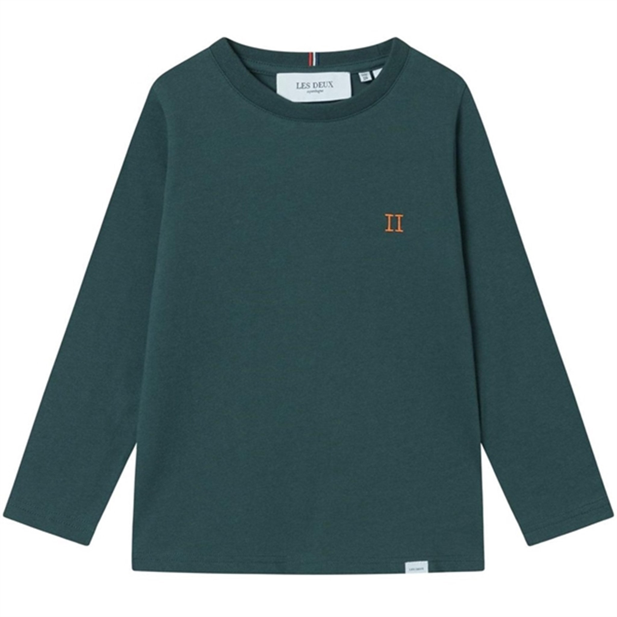 Les Deux Kids Pine Green/Orange Nørregaard LS T-Shirt