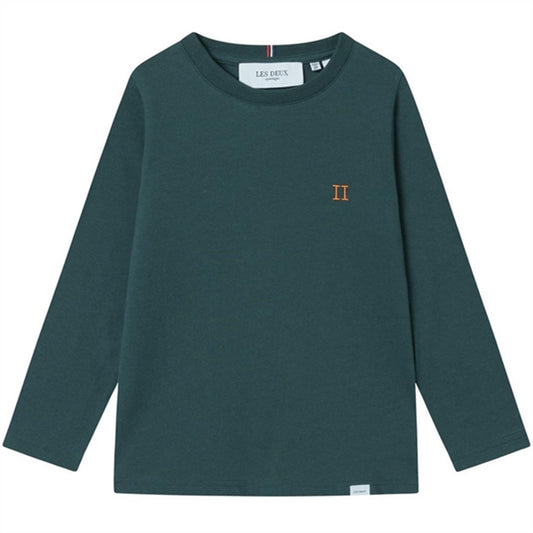 Les Deux Kids Pine Green/Orange Nørregaard Blouse
