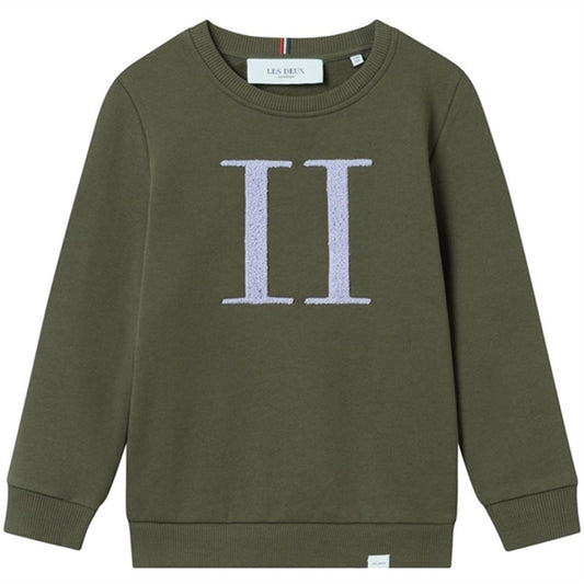 Les Deux Kids Olive Night/Light Orchid Encore Bouclé Sweatshirt
