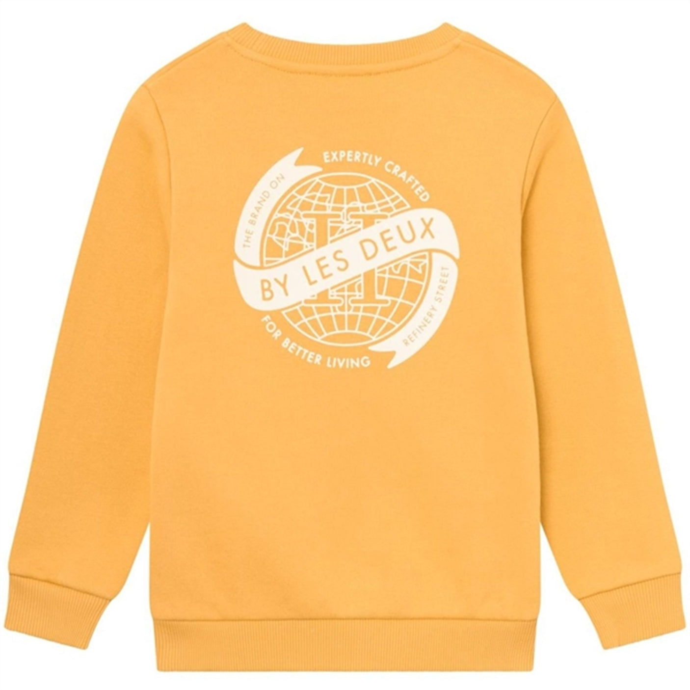 Les Deux Kids Mustard Yellow/Ivory Globe Sweatshirt