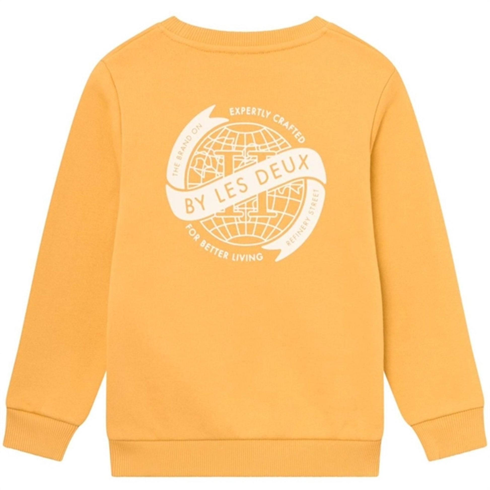 Les Deux Kids Mustard Yellow/Ivory Globe Sweatshirt