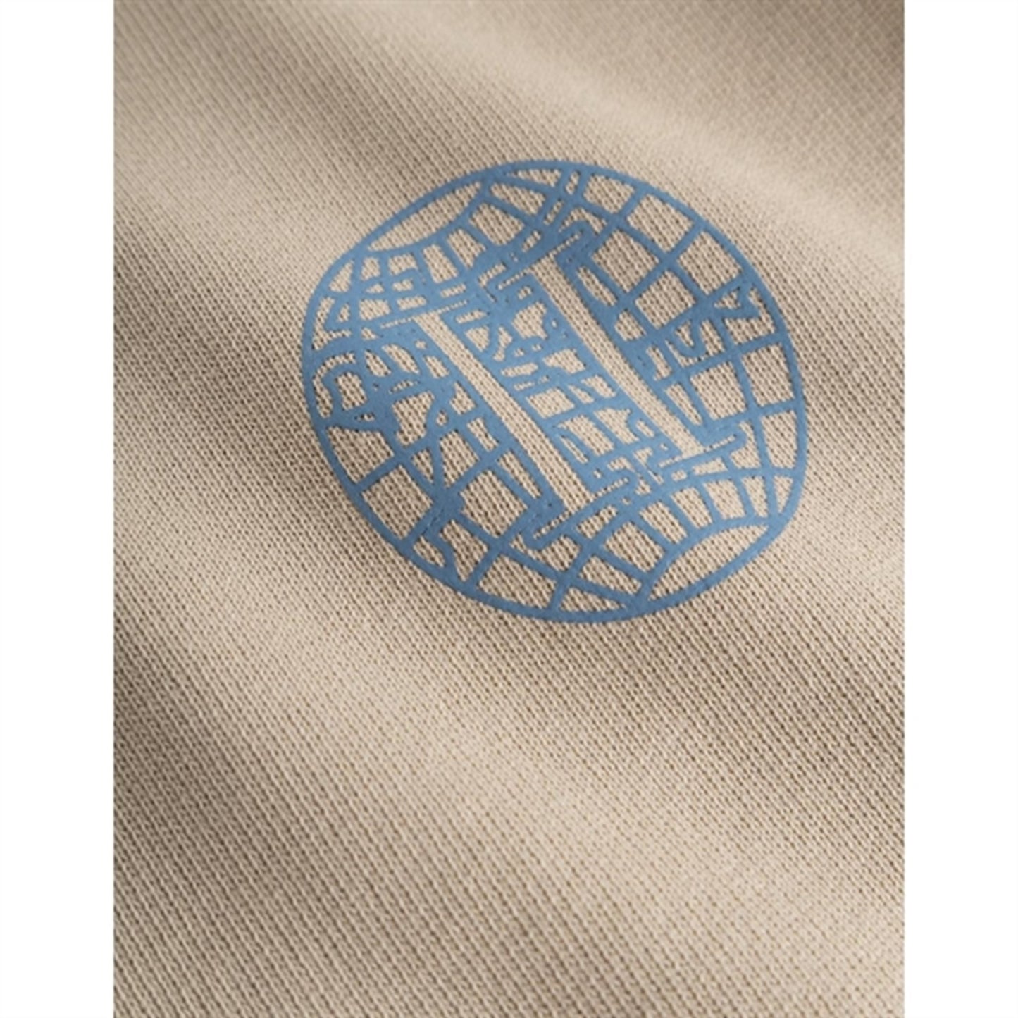 Les Deux Kids Light Desert Sand/Washed Denim Blue Globe Sweatshirt