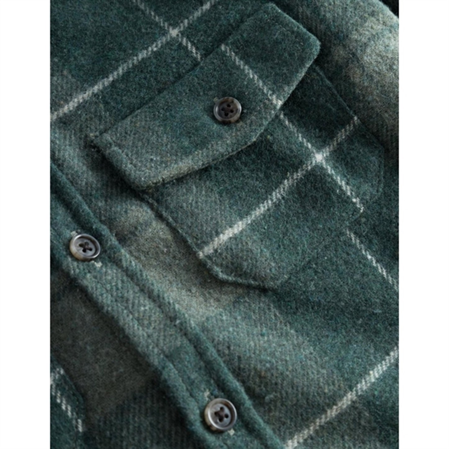 Les Deux Kids Olive Night/Dusty Moss Lennon Check Overshirt