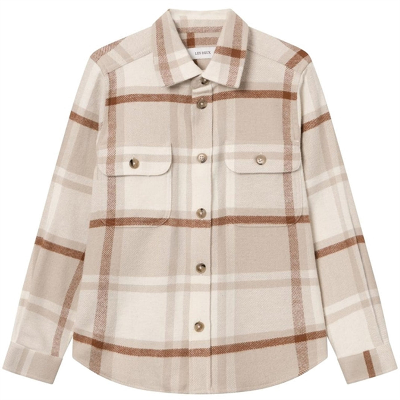 Les Deux Kids Light Desert Sand/Light Ivory Joseph Check Overshirt