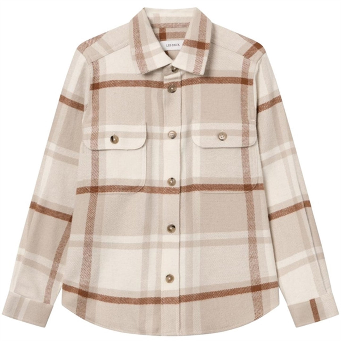 Les Deux Kids Light Desert Sand/Light Ivory Joseph Check Overshirt