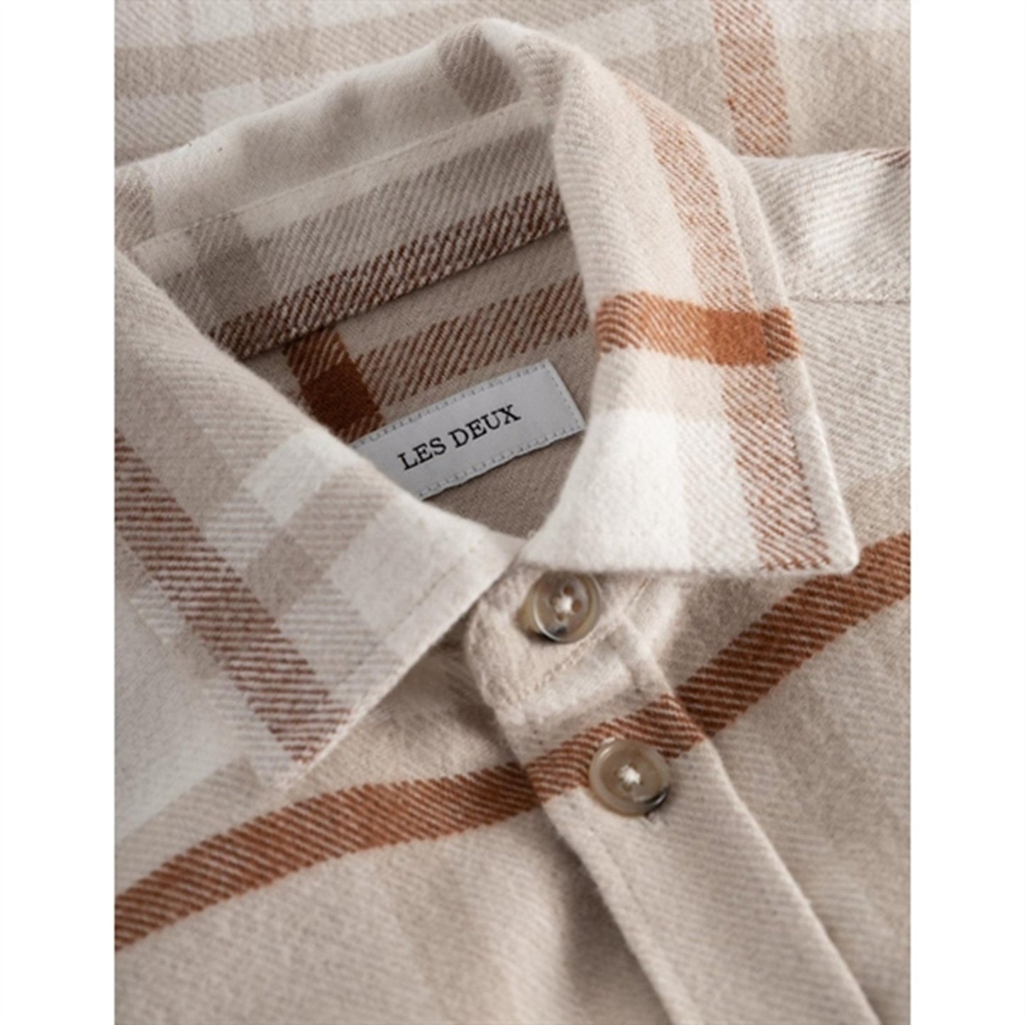 Les Deux Kids Light Desert Sand/Light Ivory Joseph Check Overshirt