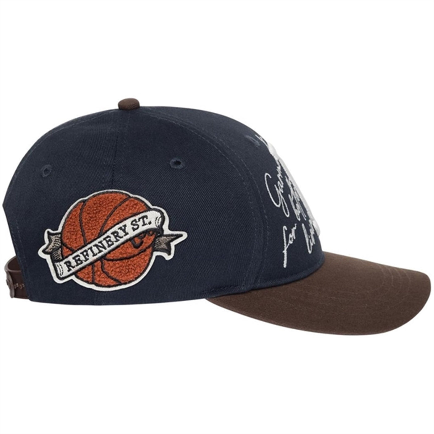 Les Deux Kids Dark Navy/Coffee Brown Encore Varsity Cap