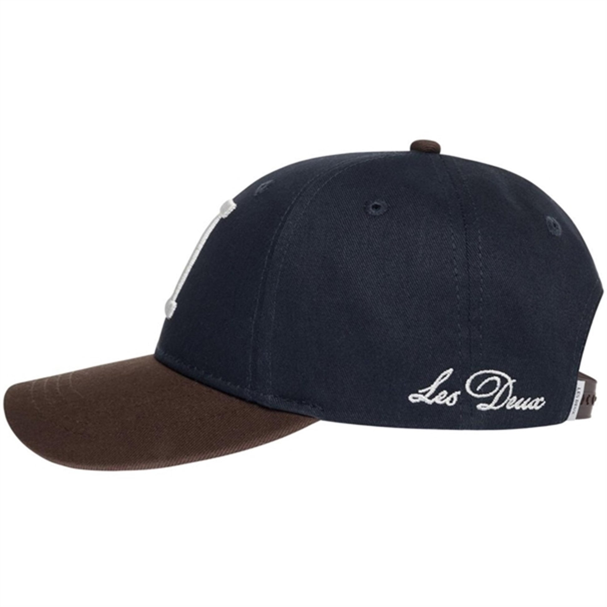 Les Deux Kids Dark Navy/Coffee Brown Encore Varsity Cap