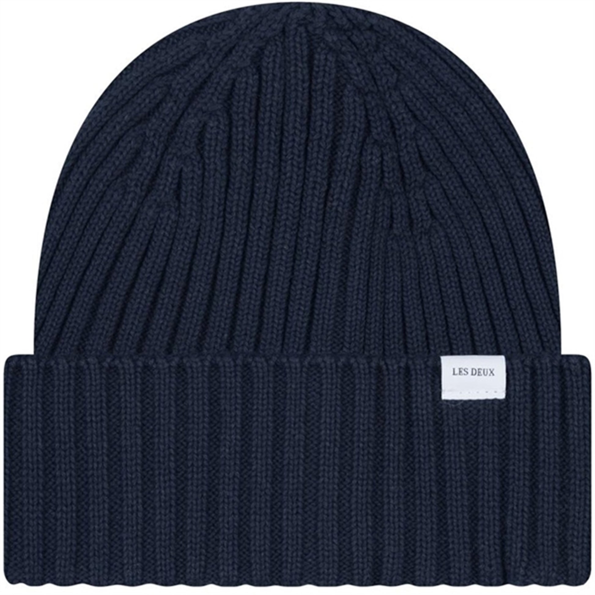 Les Deux Kids Dark Navy Walter Cotton Rib Beanie