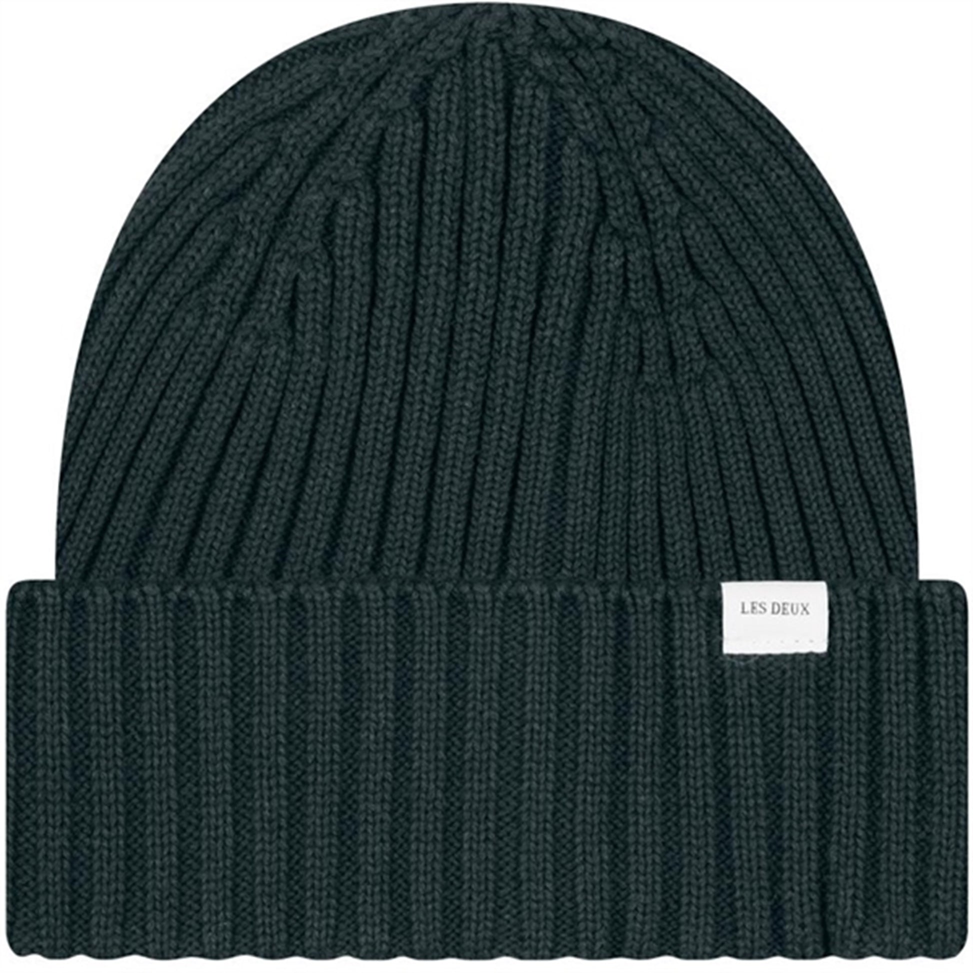 Les Deux Kids Pine Green Walter Cotton Rib Beanie