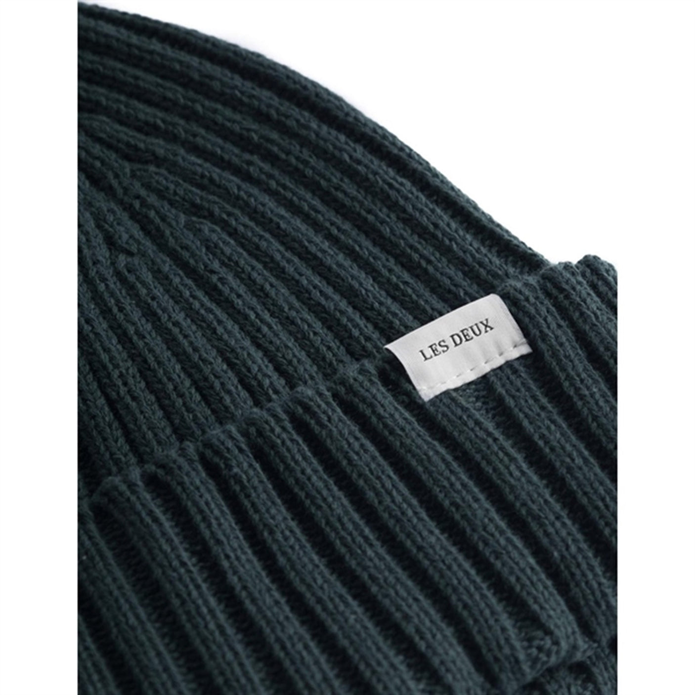 Les Deux Kids Pine Green Walter Cotton Rib Beanie