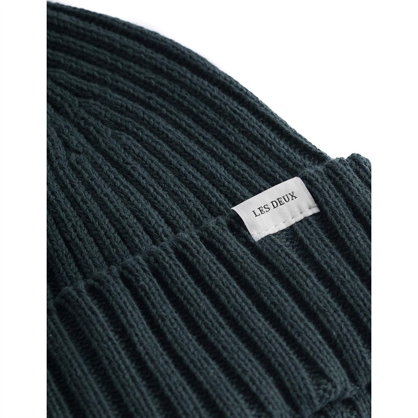 Les Deux Kids Pine Green Walter Cotton Rib Beanie