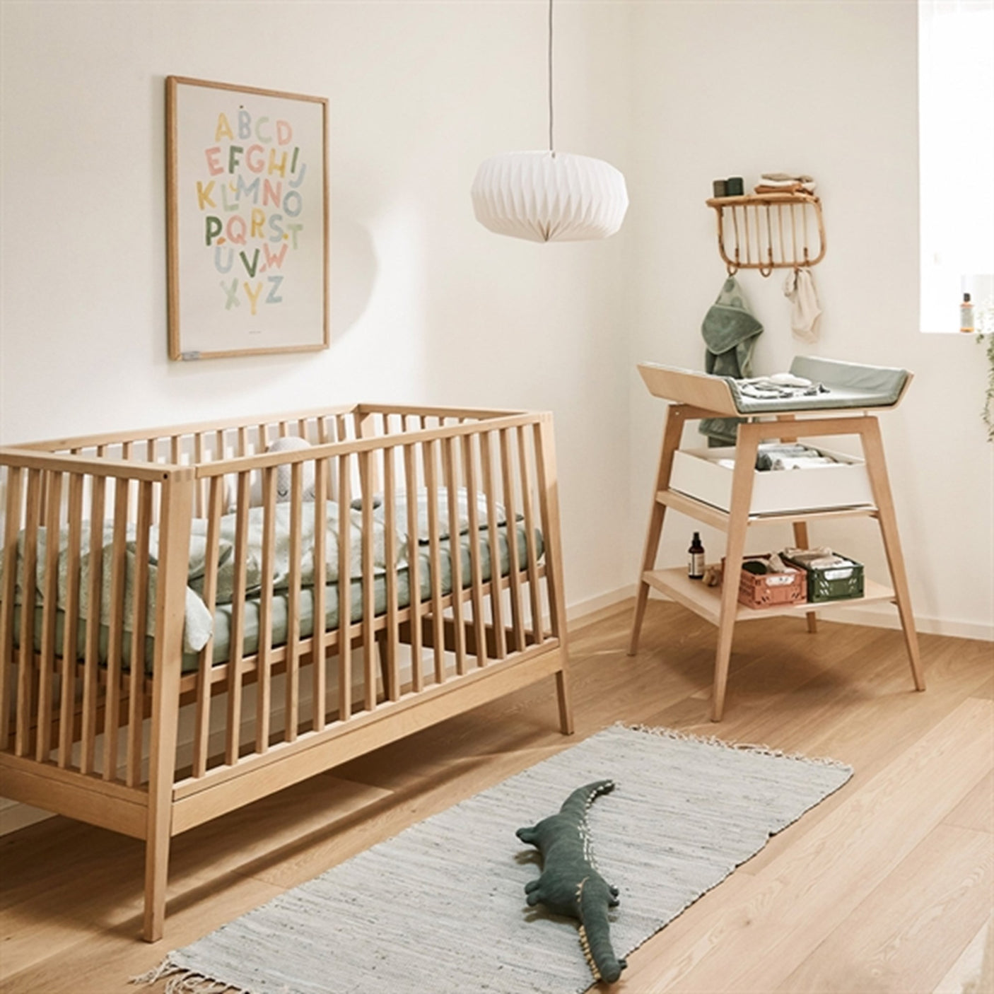 Leander Linea Baby Cot without Mattress Oak