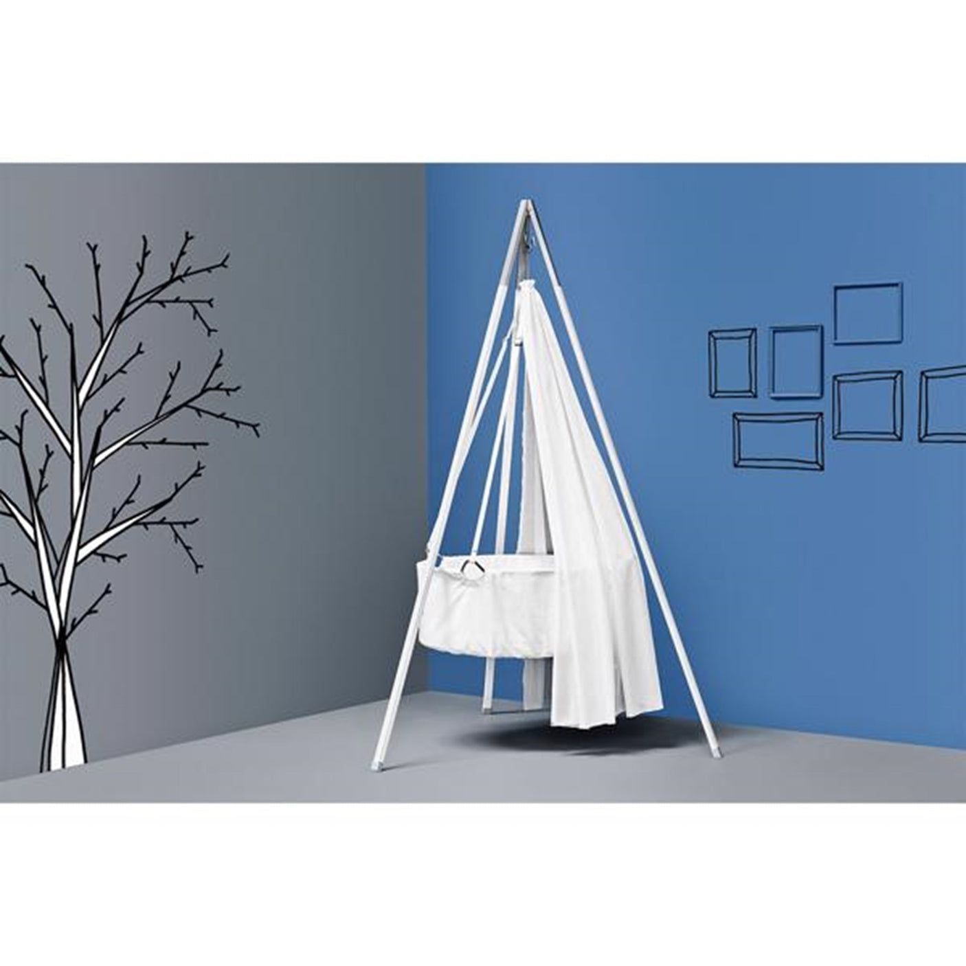 Leander Cradle w. Matress White