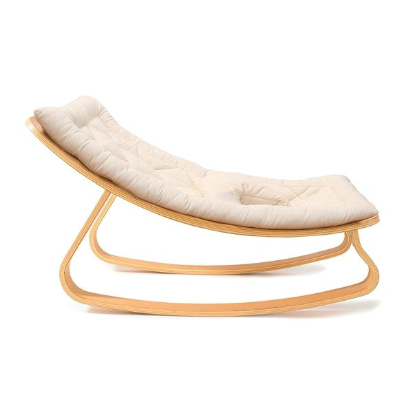 Charlie Crane Levo Baby Rocker Beech Organic White