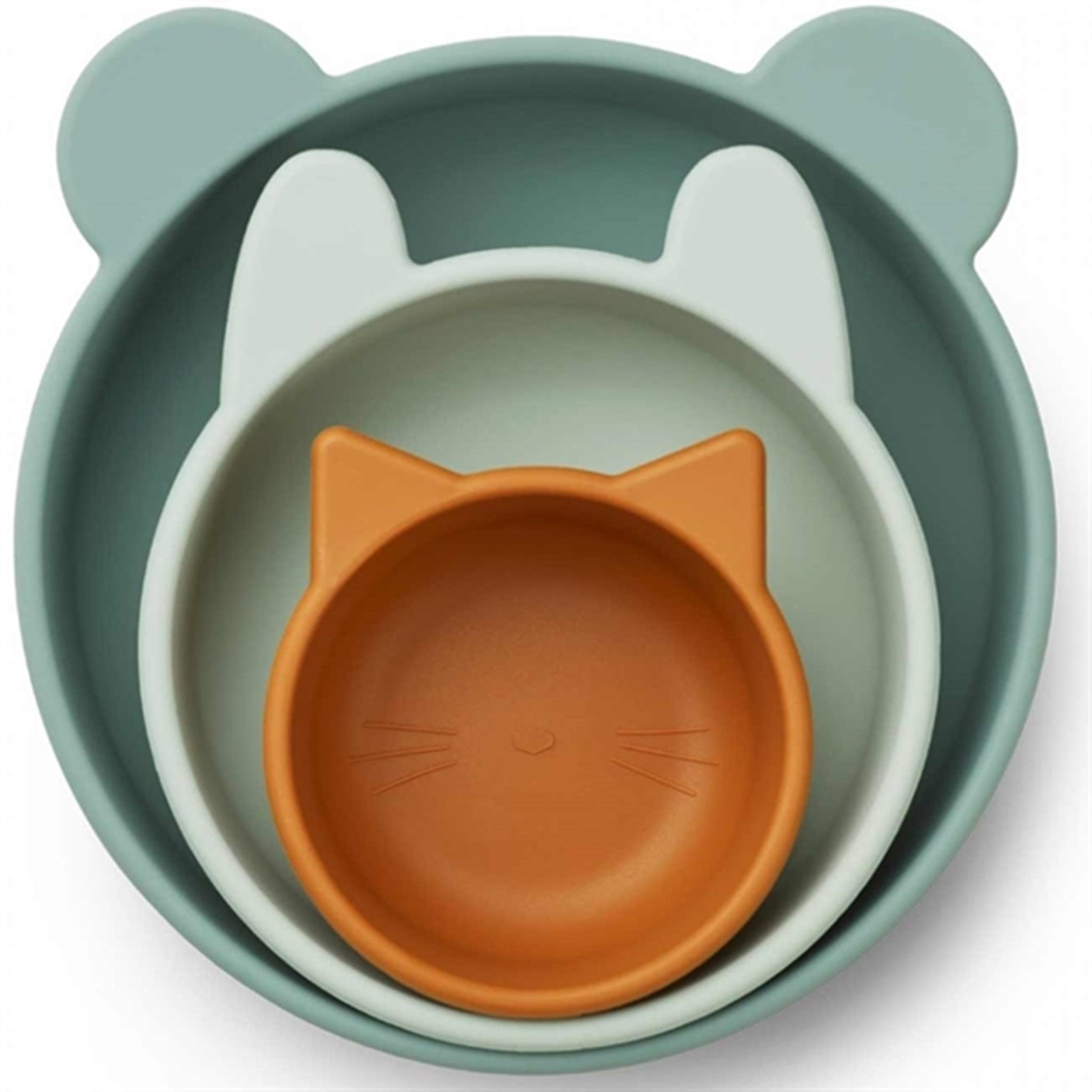 Liewood Eddie Silicone Bowls 3-Pak Peppermint Multi Mix