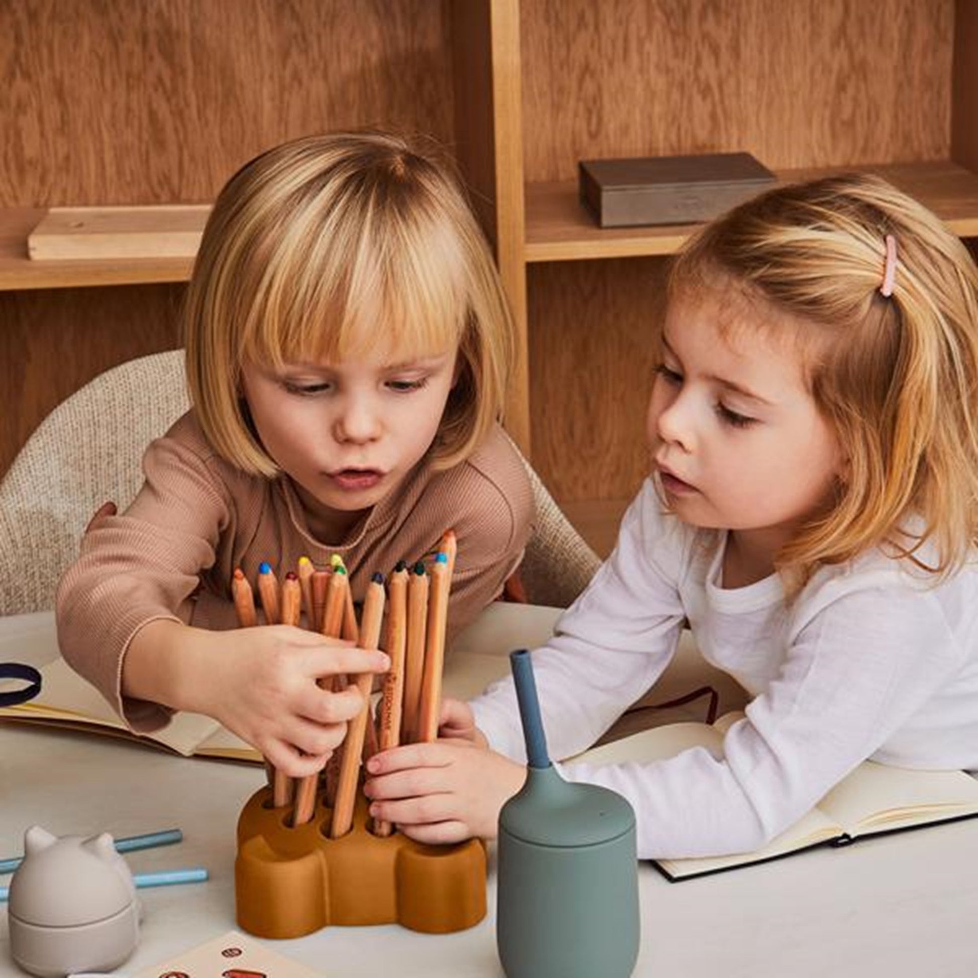 Liewood Ellis Silicone Sippy Cup Faune Green/Hunter Green Mix